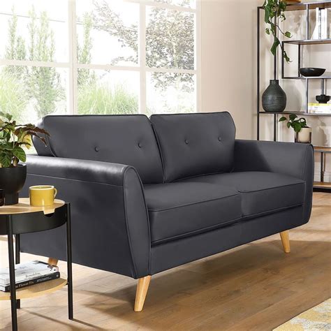 Harlow Grey Leather Seater Sofa Furniture And Choice Furniture