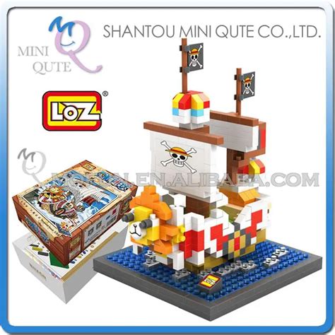 Mini Qute Loz Anime One Piece Thousand Sunny Ship Diamond Plastic