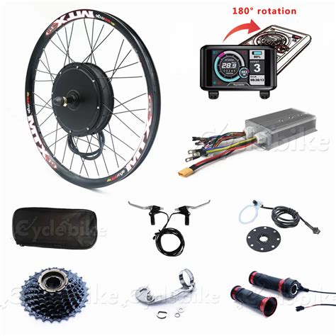 80km H Electric Bike Kit 72v 3000w Rear Wheel Motor Electric Bicycle Conversion Kit With Tft