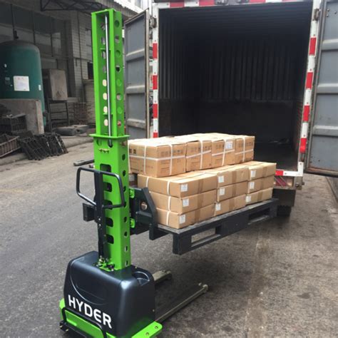 Semi Electric 300kg 500kg 700kg 1000kg Self Loading Stacker Forklift