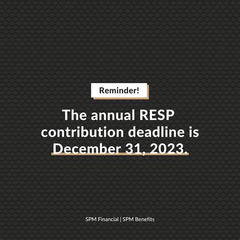 Spm Financial On Linkedin 🔔 Dont Forget The Annual Resp Contribution