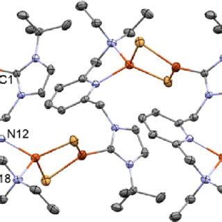 ORTEP View Of The Repeating Unit Of 5 Thermal Ellipsoids Are At 50