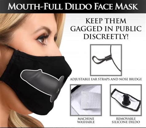 Mouth Full Dildo Face Mask Etsy