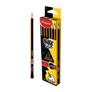 Lápis Maped Preto Black Peps 6b Triangular 850028zv Caixa 12