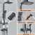 Saflihcar Set Shower Mandi Way Hand Spray Gun Hot And Cold Button Hc Black