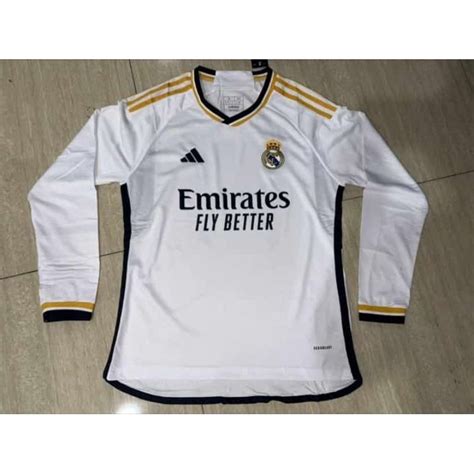 Jual JERSEY BOLA REAL MADRID HOME 2023 2024 LENGAN PANJANG ADIDAS