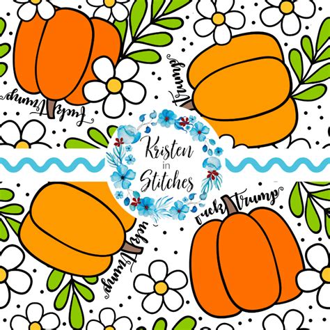 Subtle Pumpkins FDT Fuck Trump Seamless Pattern Payhip