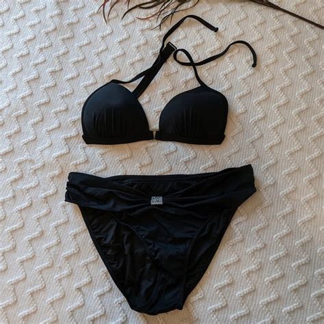 VENUS Swim Venus Black Bikini Top And Bottom C Top And Bottom