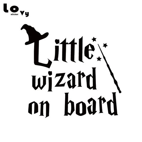 Harry Potter Vinyl Car Sticker Funny Little Wizard On Board warning ...