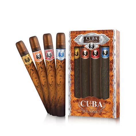 Set Cuba Classic 4 Cigars Men 35ml Pc Design Perfumes