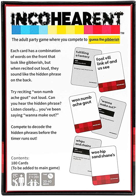 Incohearent Nsfw Expansion Pack Adult Party Card Australia Ubuy