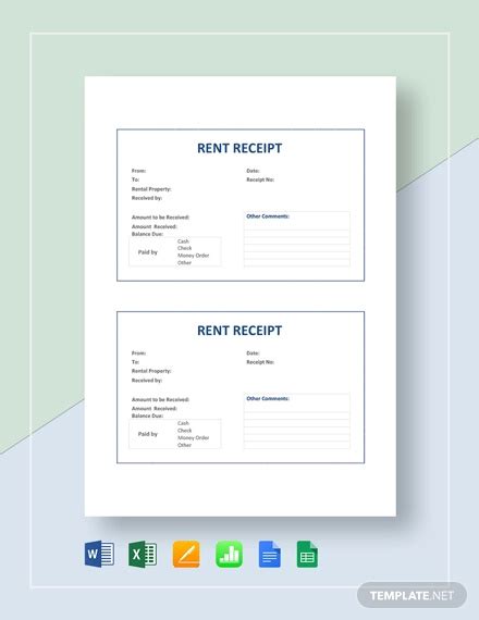 rent receipt examples