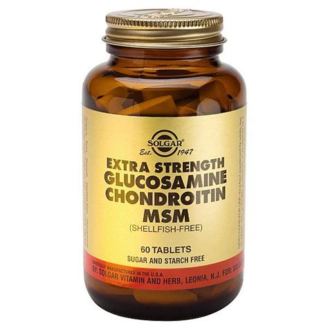 Solgar Extra Strength Glucosamine Chondroitin Msm Shellfish Free