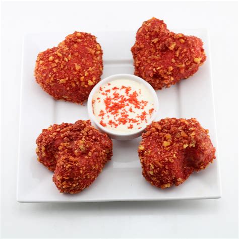 Deep Fried Flamin Hot Cheetos Breaded Macaroni And Cheese Hearts DudeFoods Food Recipes