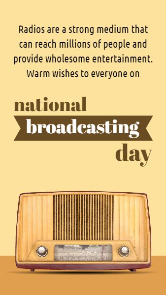 National Broadcasting Day Whatsapp Status Design Templates