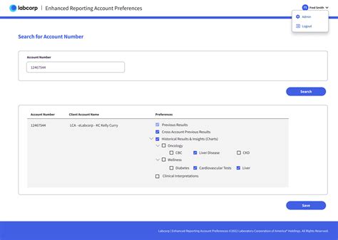 Labcorp Corporate Account Settings :: Behance