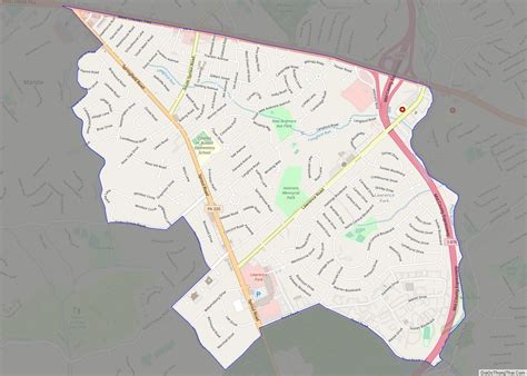 Map of Broomall CDP - Thong Thai Real
