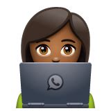 Woman Technologist Medium Dark Skin Tone Emoji