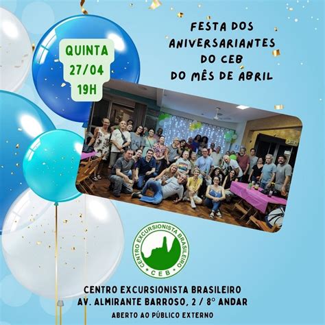 Festa Dos Aniversariantes De Abril Ceb Centro