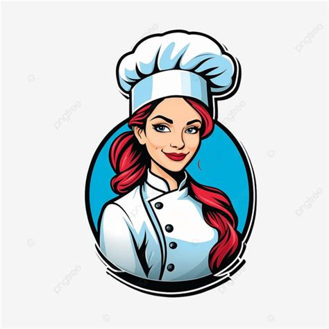 Vector Illustration Of A Female Chef Cook Or Baker With Red Hair