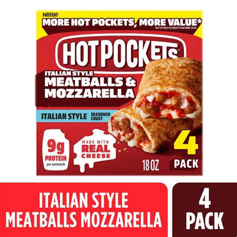 Hot Pockets Meatballs And Mozzarella Frozen Snacks Air Fryer Snacks