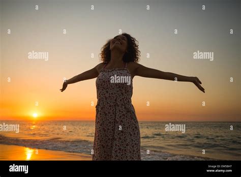 Pretty Brunette In Swimsuit Stock Photo Alamy