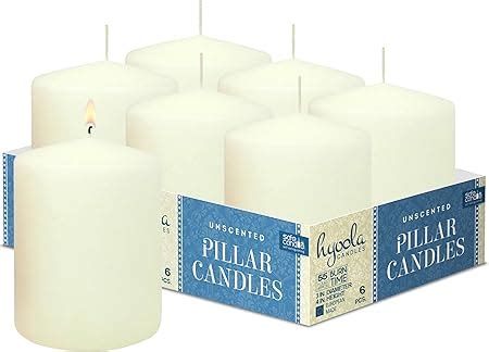 Amazon HYOOLA Ivory Pillar Candles 3x4 Inch Unscented Pillar