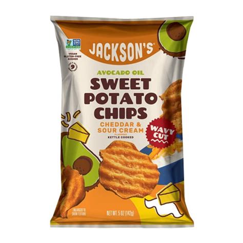 wavy cut cheddar sour cream sweet potato chips oz