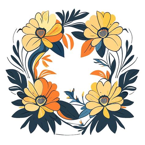 Serenata Nica Un Tapiz Floral Dibujado A Mano Vector Premium