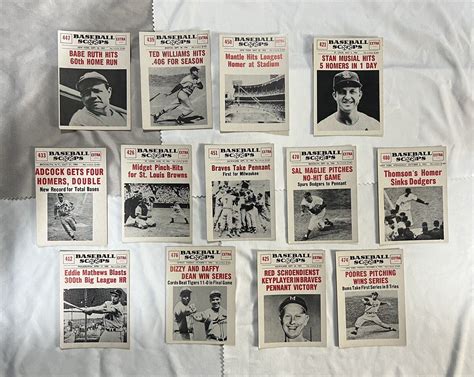 1961 Vintage Baseball Card Lot Babe Ruth Mickey Mantle Ted Williams