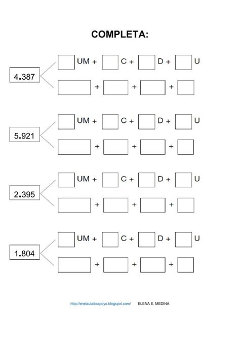 Unidades De Millar Interactive Activity Math Math Equations Diagram