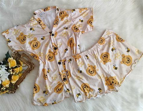Pijama Americano Bloguerinha Sued A Ursinho Pooh Imp Rio Lingerie