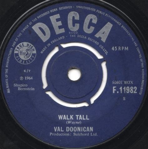 Val Doonican Walk Tall Vinyl Discogs