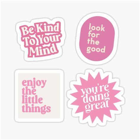 Aesthetic Hot Pink Pastel Stamp Sticker Pack Sticker For Sale By
