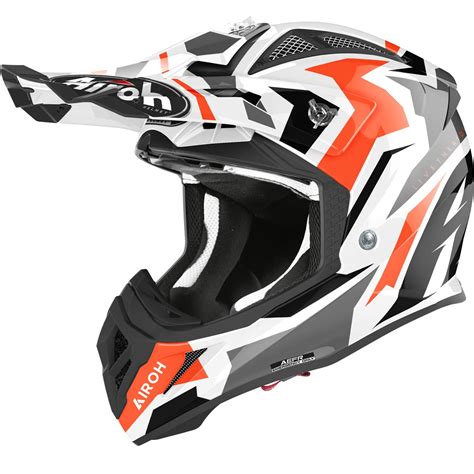 Airoh MX Helmet Aviator Ace Swoop - Orange Gloss | Maciag Offroad