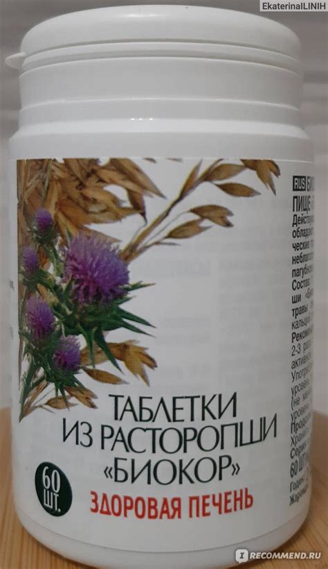 БАД Таблетки из расторопши "Биокор" - «Таблетки для профилактики и ...