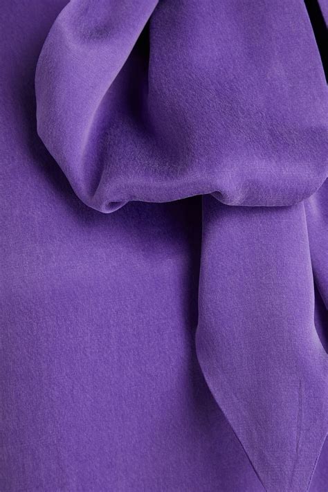Mykke Hofmann Lexa Pussy Bow Washed Cupro And Ecovero Blend Satin