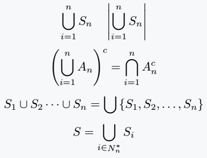 How do you write a big union symbol in LaTeX?