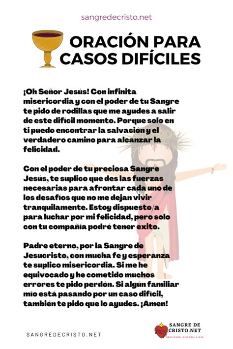 Oración A La Preciosa Sangre De Cristo Para Casos Difíciles 》 La Luz De La Religión