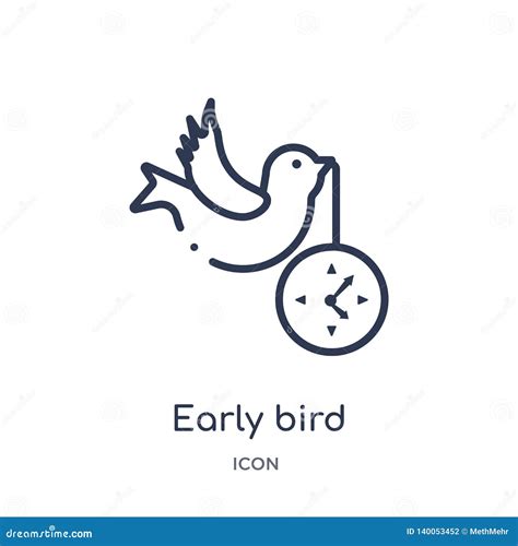 Linear Early Bird Icon From Crowdfunding Outline Collection Thin Line