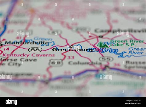 Greensburg Kentucky On A Map Hi Res Stock Photography And Images Alamy