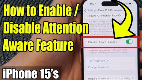 Iphone Pro Max How To Enable Disable Attention Aware Feature