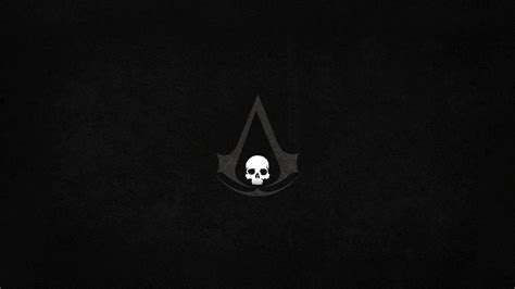 Download Assassin's Creed Logo In Solid Black Wallpaper | Wallpapers.com