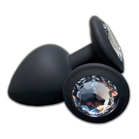 Plug Anal Silicone Con Gema Transparente Succubuss Sex Shop
