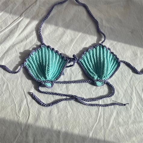 Shell Bikini Top Model Italian And English Pattern Pdf Guide Images Etsy