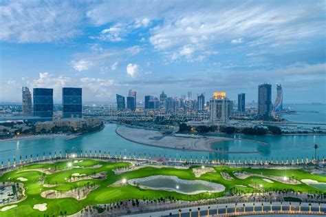 Aerial View Newly Develop Lusail City Skyline Editorial Image Image