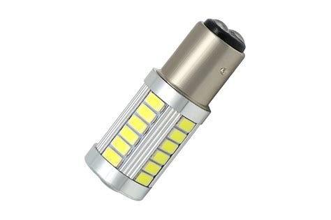 Лампа светодиодная P21/5W 33SMD Белая c Линзой 12 Вольт Габарит ДХО ...