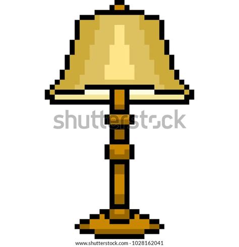 Vector Pixel Art Lamp Isolated Cartoon Stock Vector Royalty Free