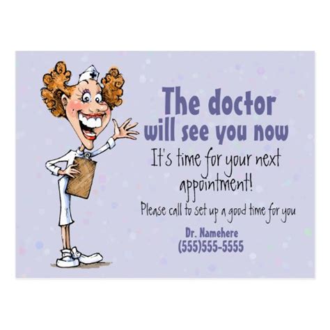 Doctor/Medical appointment reminder card | Zazzle.com