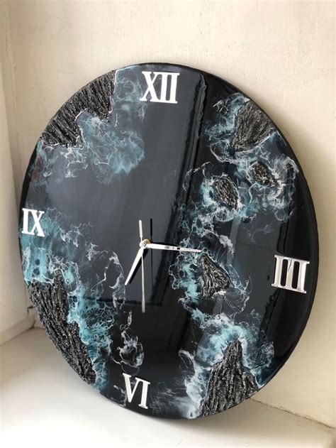 Настенные часы в морском стиле.Ручная работа из смолы.Resin art clocks ...